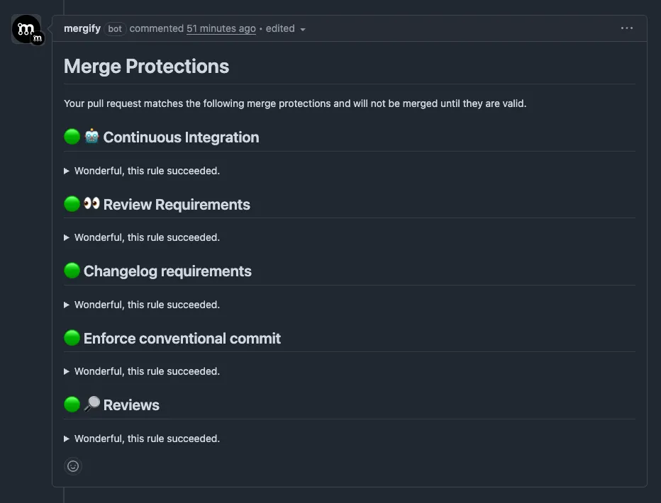 Merge Protections comment